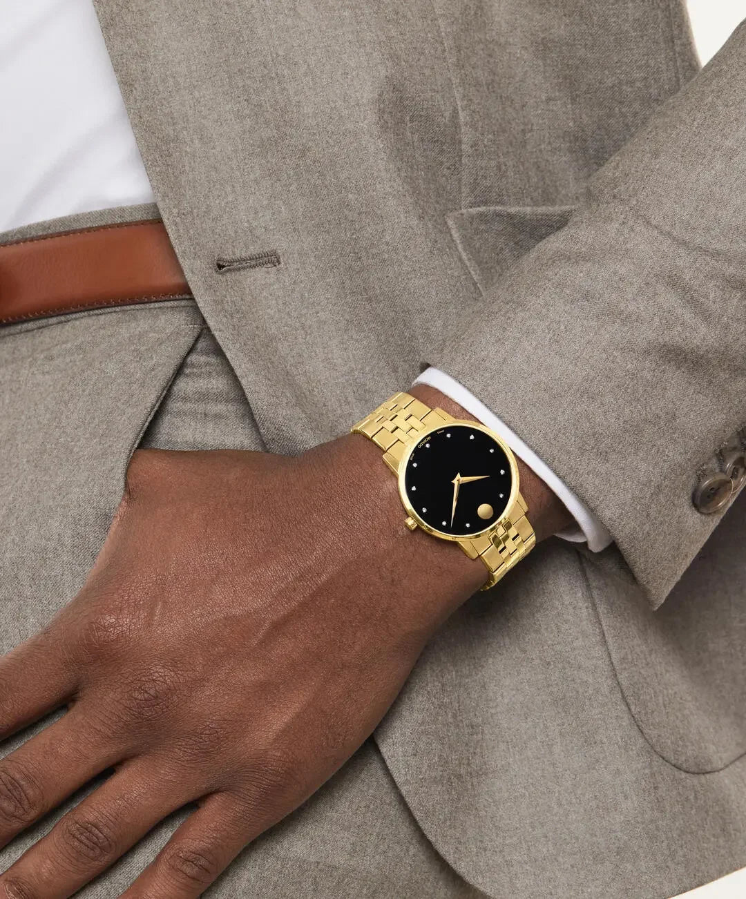 Movado's Museum Classic with Black Museum Dial & Diamonds