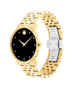 Movado's Museum Classic with Black Museum Dial & Diamonds