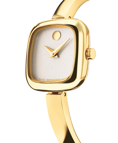 Movado's Museum Bangle with Champagne Museum Dial