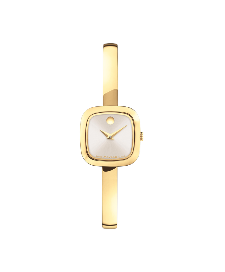 Movado's Museum Bangle with Champagne Museum Dial