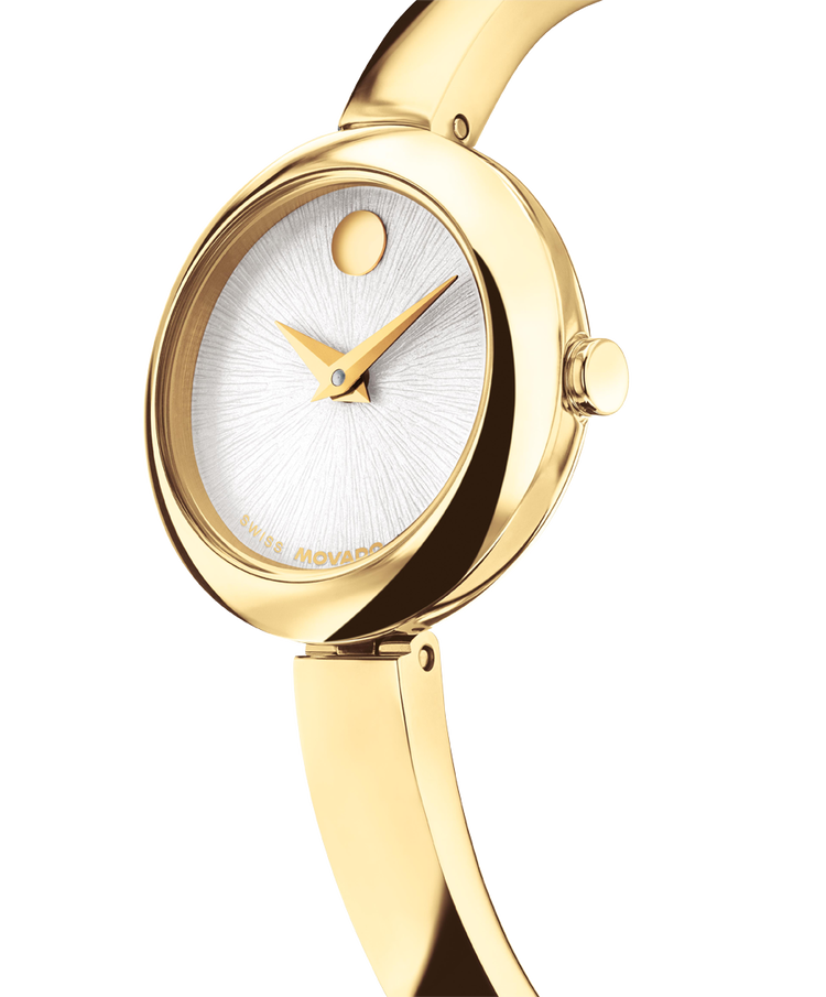 Movado's Museum Bangle with Silver-white Museum Dial