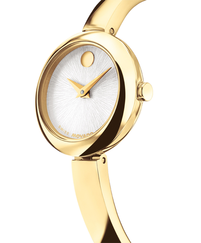 Movado's Museum Bangle with Silver-white Museum Dial