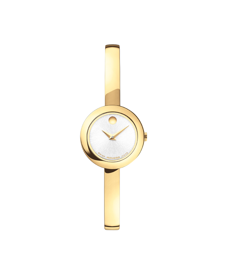Movado's Museum Bangle with Silver-white Museum Dial