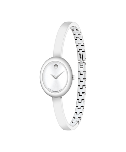 Movado's Classic Bangle with Silver-white Museum Dial