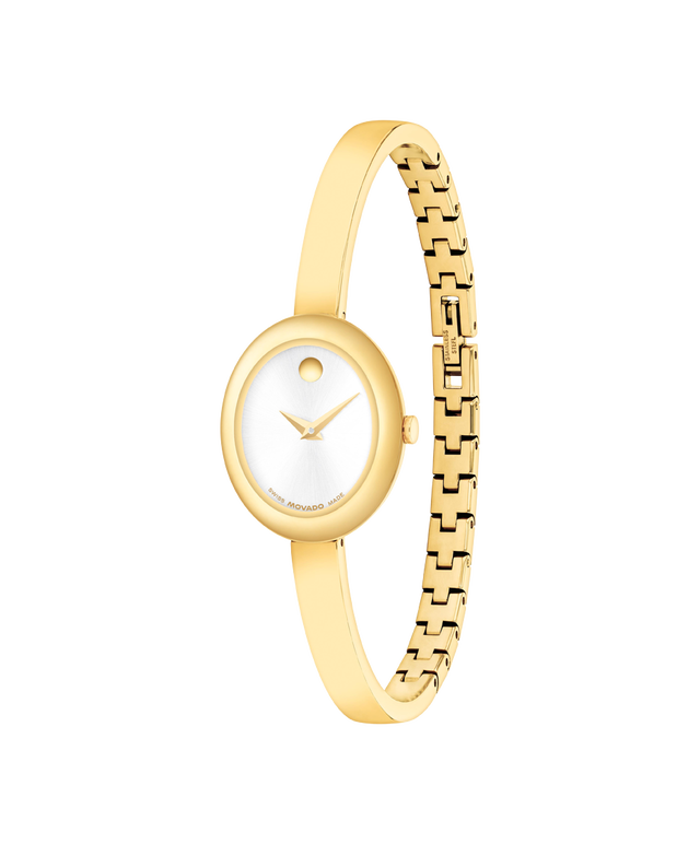 Movado's Classic Bangle with Silver-white Museum Dial