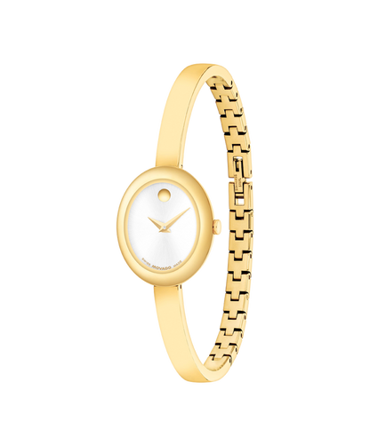 Movado's Classic Bangle with Silver-white Museum Dial