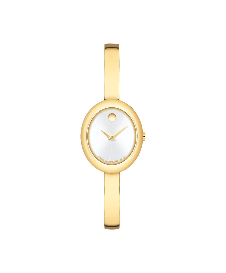 Movado's Classic Bangle with Silver-white Museum Dial