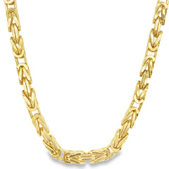 Jai's 14K Yellow Gold Semi-solid Byzantine Chain