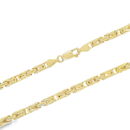 Jai's 14K Yellow Gold Semi-solid Byzantine Chain