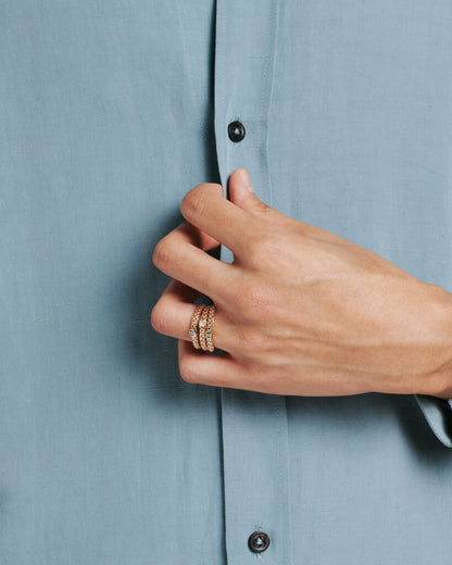 Fope's 18K Yellow Gold Souls Black Diamond Ring