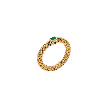 Fope's 18K Yellow Gold Souls Flex'it Emerald Ring