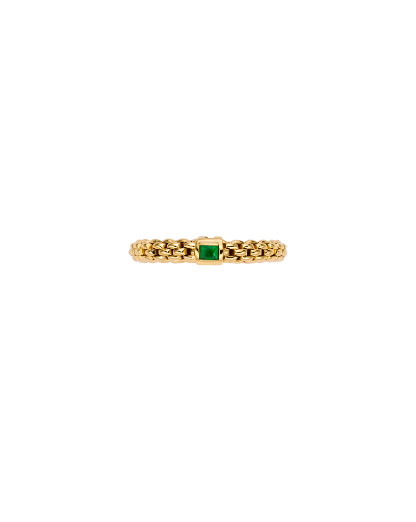 Fope's 18K Yellow Gold Souls Flex'it Emerald Ring