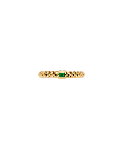 Fope's 18K Yellow Gold Souls Flex'it Emerald Ring