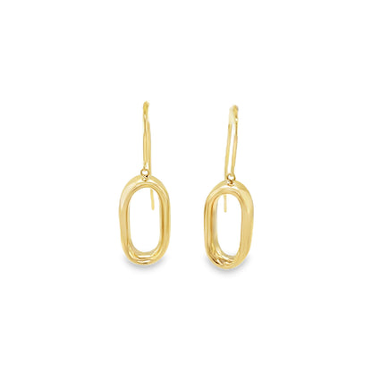 Jai's 18K Yellow Gold Oval Drop Earrings