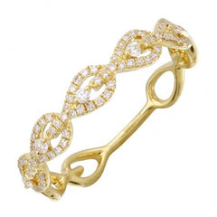 Jai's 14K Yellow Gold Diamond Link Ring