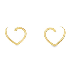 Jai's 18K Yellow Gold Heart Studs