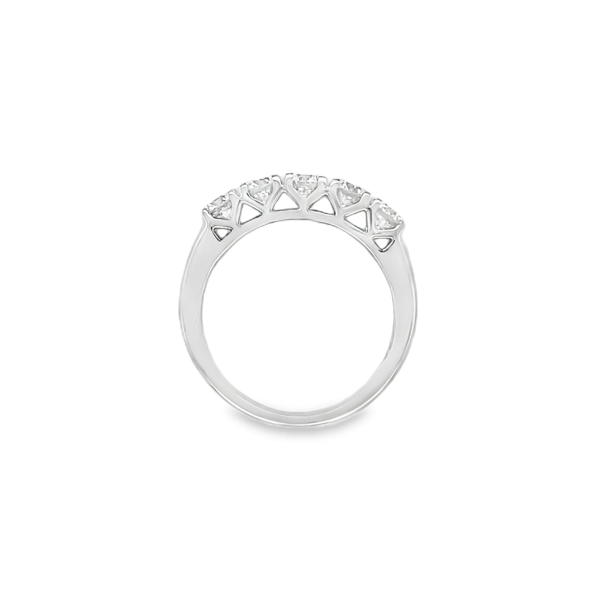 Jai's 14K White Gold Five-stone 1-carat Diamond Wedding Band