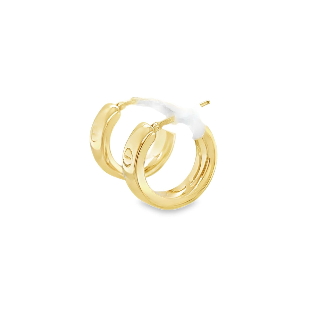 Jai's 18K Yellow Gold Thick Engraved Hoops