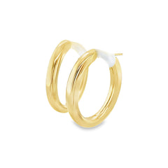 Jai's 18K Yellow Gold Medium Rounded Hoops