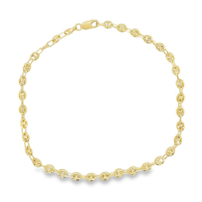 Jai's 14K Yellow Gold Mariner-link Anklet
