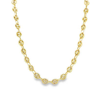 Jai's 14K Yellow Gold Puffed Mariner Chain