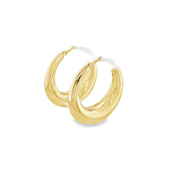 Jai's 18K Yellow Gold Thick Bowed Hoops
