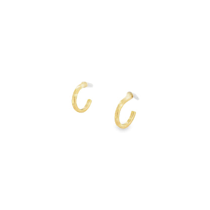 Jai's 18K Yellow Gold Petite Half-hoop Studs