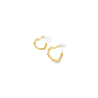 Jai's 18K Yellow Gold Petite Heart Studs
