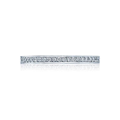 Tacori's 18K White Gold Dantela Half-way Diamond Wedding Band