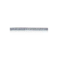 Tacori's 18K White Gold Dantela Half-way Diamond Wedding Band
