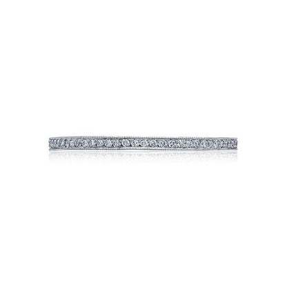 Tacori's 18K White Gold Dantela Half-way Diamond Wedding Band
