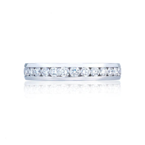 Tacori's 18K White Gold Dantela Half-way Diamond Wedding Band
