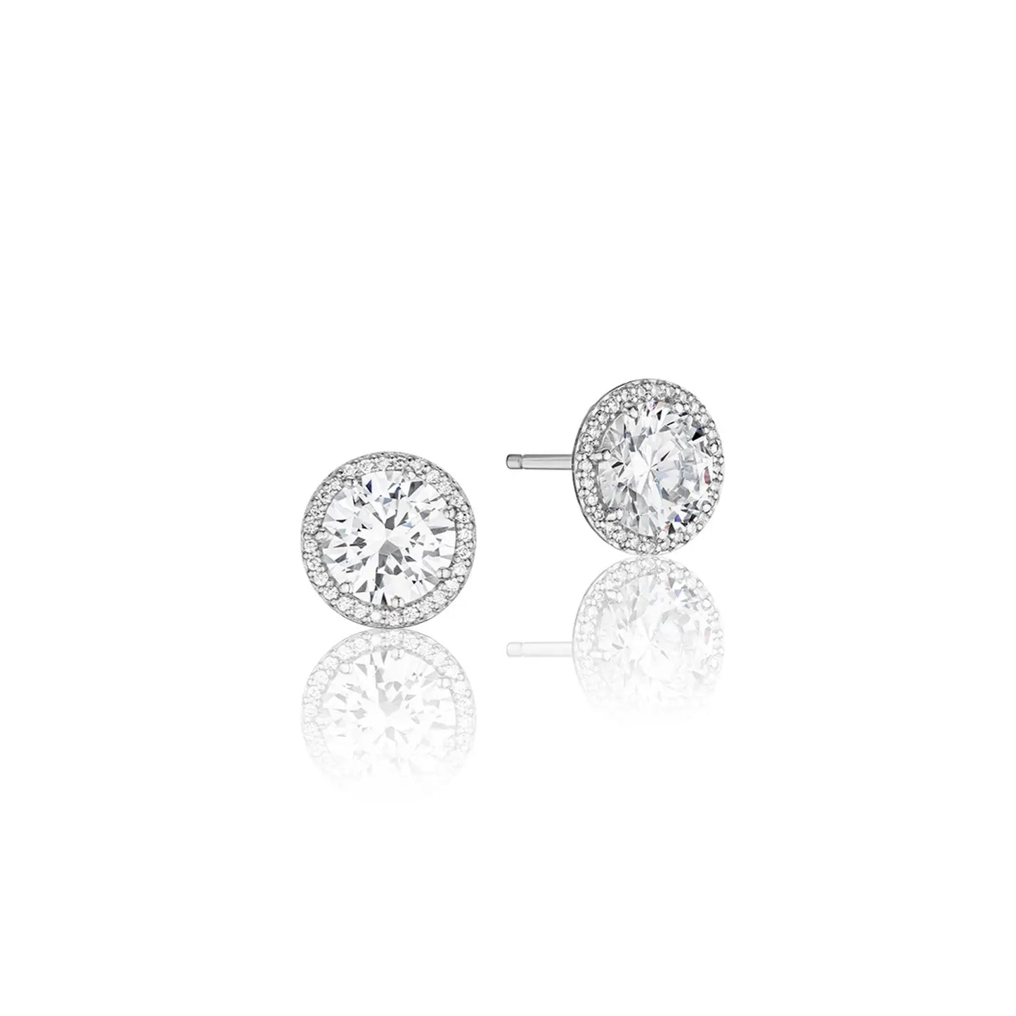 Tacori's 18K White Gold Halo Diamond Studs
