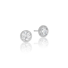 Tacori's 18K White Gold Halo Diamond Studs