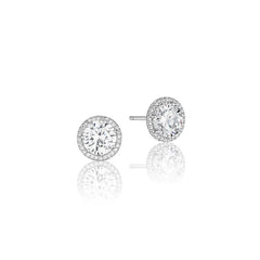 Tacori's 18K White Gold Halo Diamond Studs