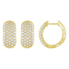 Morris & David's 14K Yellow Gold 2-carat Diamond Pave Huggies