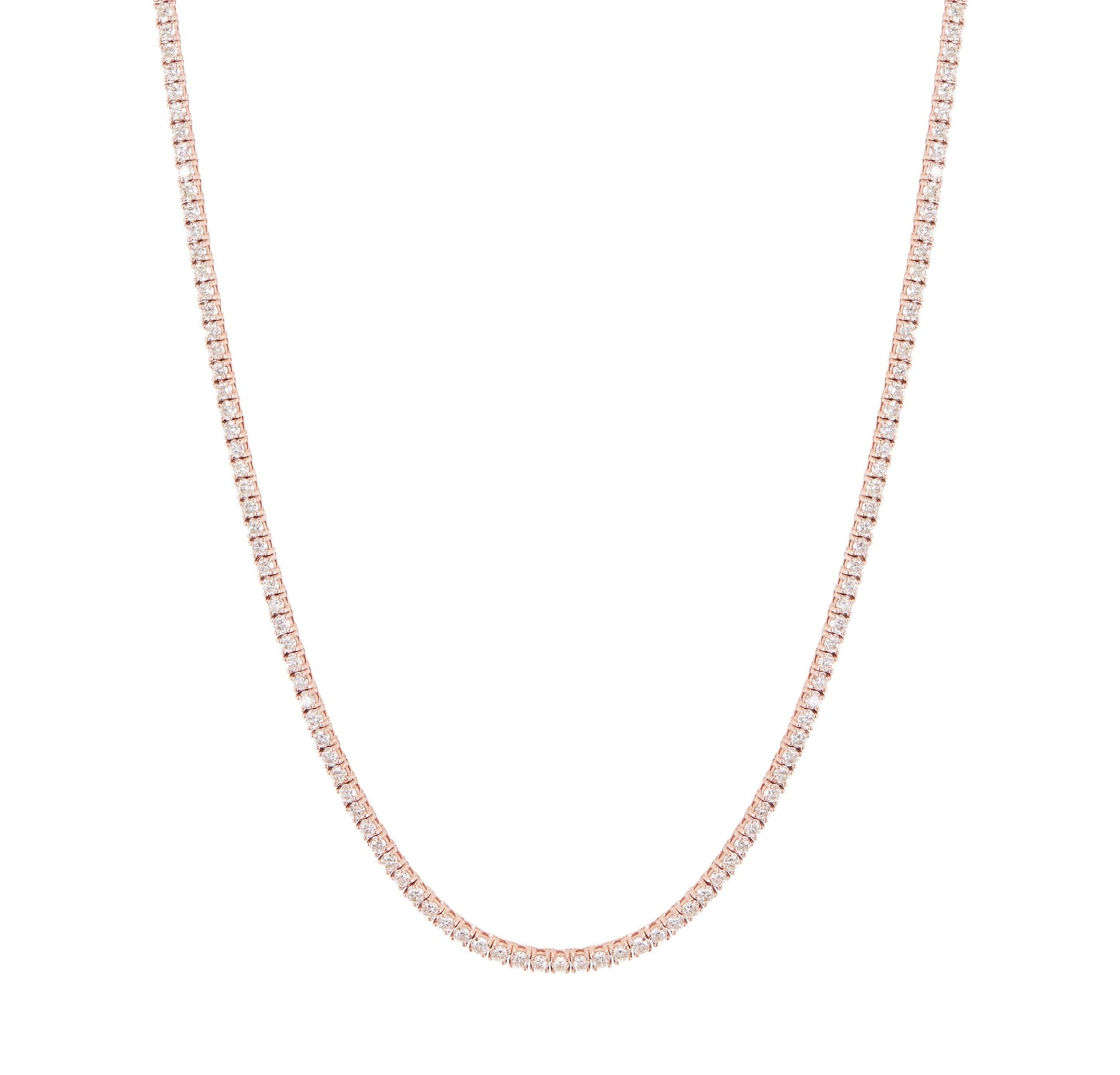 Hans Krieger's 18K Rose Gold 2-carat Diamond Tennis Necklace - 15.5"