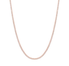 Hans Krieger's 18K Rose Gold 2-carat Diamond Tennis Necklace - 15.5"