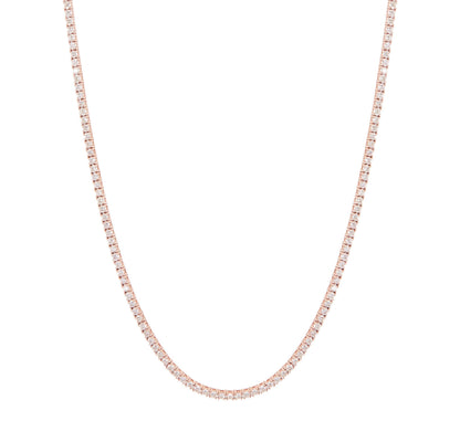 Hans Krieger's 18K Rose Gold 2-carat Diamond Tennis Necklace - 15.5"