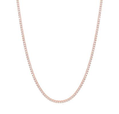 Hans Krieger's 18K Rose Gold Diamond Tennis Necklace