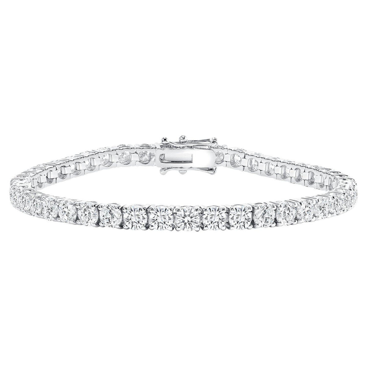 Jai's 18K White Gold 7-carat Diamond Tennis Bracelet - 7"