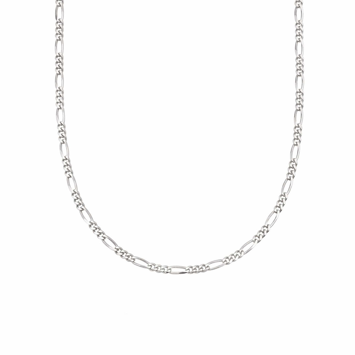 Jai's 14K White Gold Fine Figaro Chain - 16"