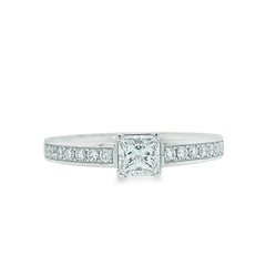 Hans Krieger's 18K White Gold Princess-cut Diamond Engagement Ring