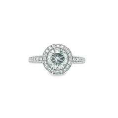 Hans Krieger's 18K White Gold Halo Diamond Engagement Ring