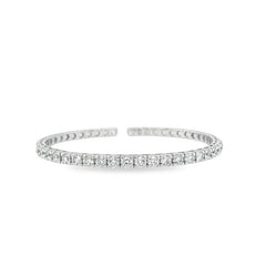 Hans Krieger's 18K White Gold 3-carat Diamond Tennis Bracelet - 7"