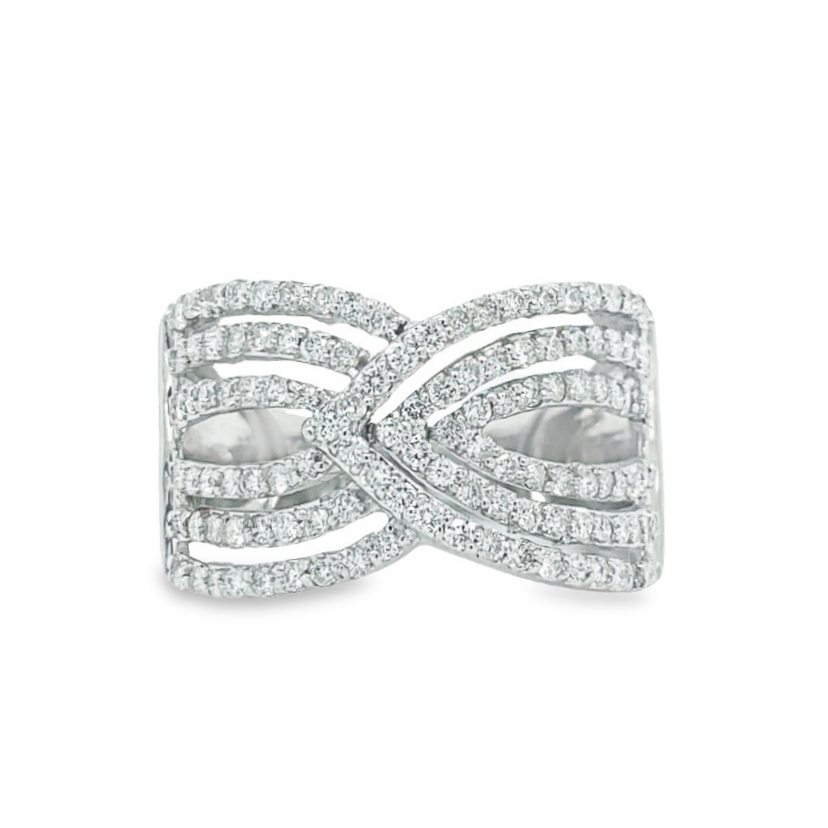 Jai's 14K White Gold Overlapping Mandorla Diamond Ring