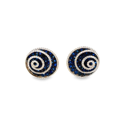 Jai's 18K White Gold Sapphire & Diamond Studs
