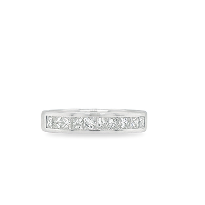 Jai's 14K White Gold Princess-cut Diamond Wedding Band