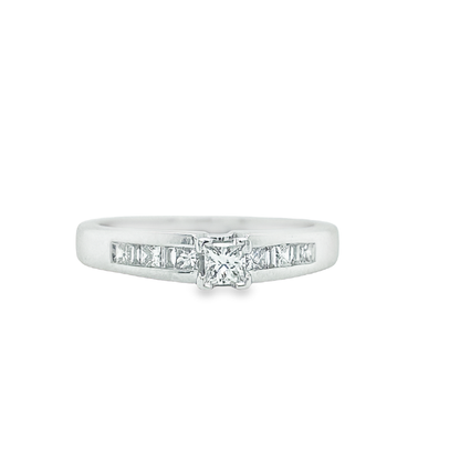 Jai's 14K White Gold Diamond-inset Bridal Set