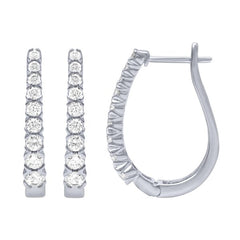 Morris & David’s 14K White Gold 1-carat Diamond Oval Hoops